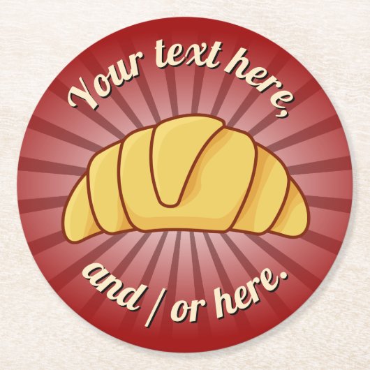 Onderzetter voor croissant Round Paper (Voorkant)