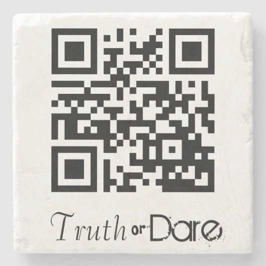 Onderzetter voor de game Truth of Dare QR Code Gam (Voorkant)