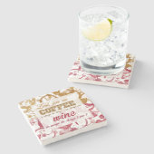 Onderzetter voor de notering van wijn en koffie (Zijkant)