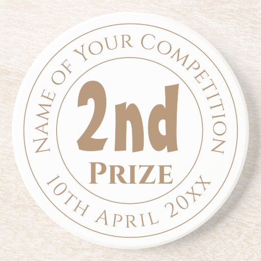 Onderzetter voor de uitreiking van de tweede prijs (Voorkant)