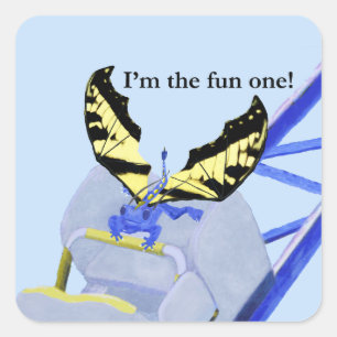 onderzetter voor draken en rollen vierkante sticker