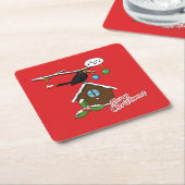 Onderzetter voor driekwartplein voor gevierd huis (Schuin)