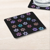 Onderzetter voor Funky Snowflakes Paper (Schuin)