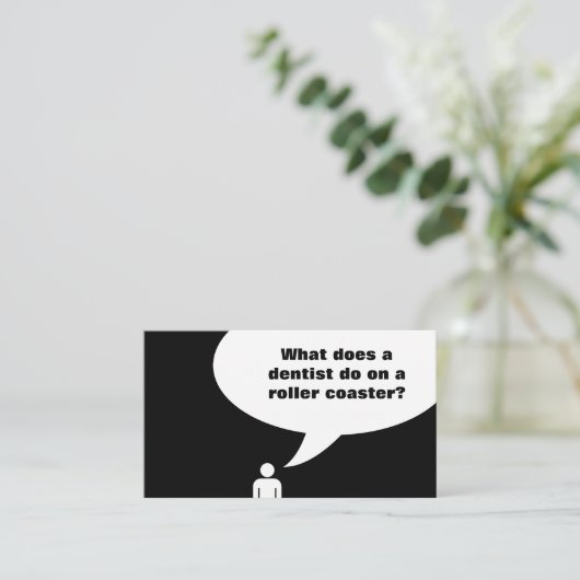 onderzetter voor gebitsgrap visitekaartje (Staand voorkant)