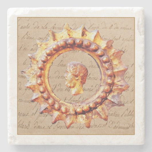 Onderzetter voor goudmarmer-Drink van keizer (Voorkant)