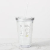 Onderzetter voor het leven van Tennis Wedding Acryl Drinkbeker (Achterkant)