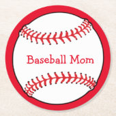 Onderzetter voor honkbal-mam-rondpapier (Voorkant)