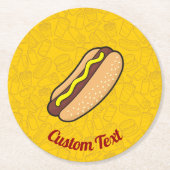 Onderzetter voor hotdog-ronde papier (Voorkant)