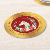 Onderzetter voor kerstcadeaupapier, eenhoorn goude (Gebogen)