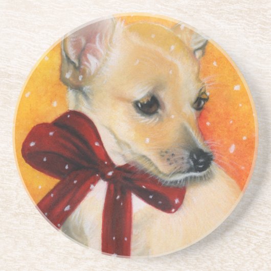 Onderzetter voor kerstpup-sneeuw (Voorkant)
