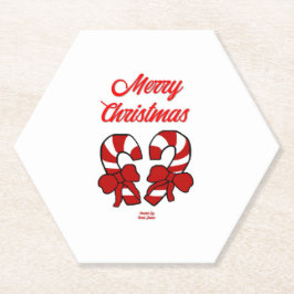 Onderzetter voor kerstsnoepkanen Hexagon Paper