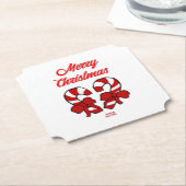 Onderzetter voor kersttaarkanen, ticketpapier (Gekanteld)