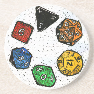 Onderzetter voor Linofafdruk game-spelen