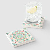 Onderzetter voor oranje ontwerp van Aqua Lace mand (Zijkant)