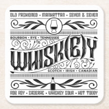 Onderzetter voor papierbalk: Whiskey / Whisky