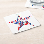 Onderzetter voor patriottisch papier Star-Drink (Schuin)