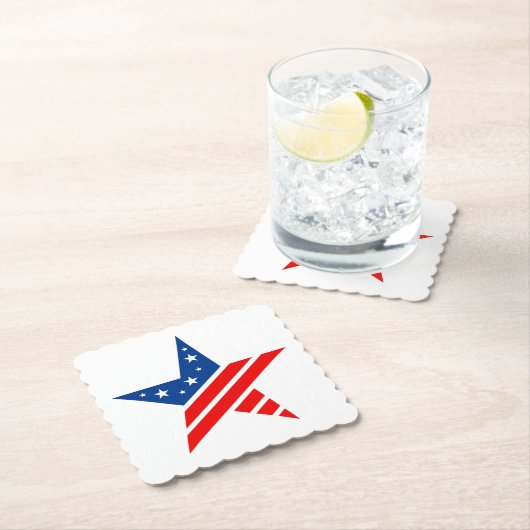 Onderzetter voor patriottisch papier Star-Drink (Insitu)