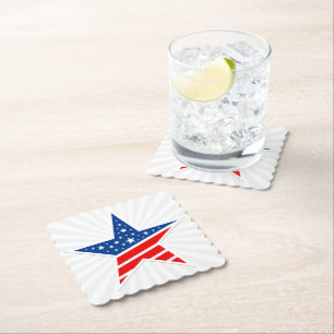 Onderzetter voor patriottisch papier Star-Drink