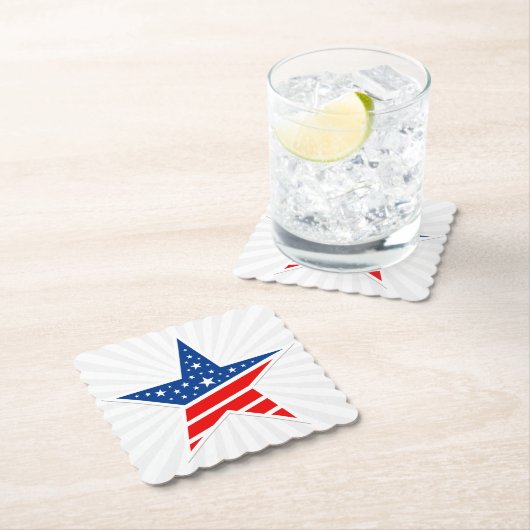 Onderzetter voor patriottisch papier Star-Drink (Insitu)