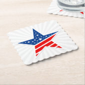Onderzetter voor patriottisch papier Star-Drink (Gebogen)