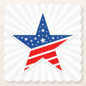 Onderzetter voor patriottisch papier Star-Drink (Voorkant)