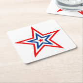 Onderzetter voor patriottisch papier Star-Drink (Schuin)
