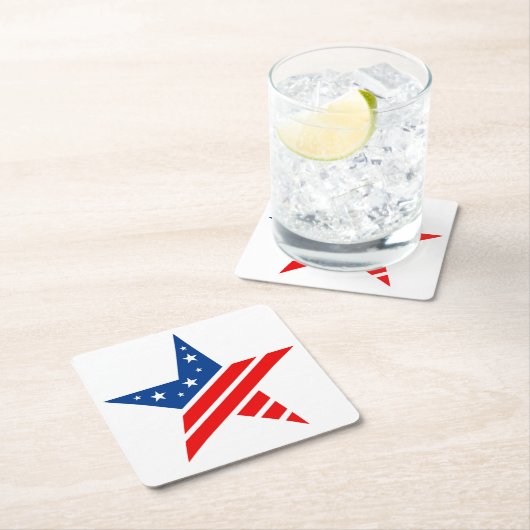 Onderzetter voor patriottisch papier Star-Drink (Insitu)