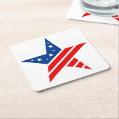 Onderzetter voor patriottisch papier Star-Drink (Schuin)