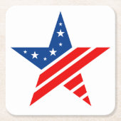 Onderzetter voor patriottisch papier Star-Drink (Voorkant)