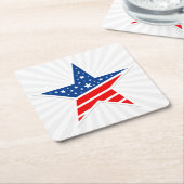 Onderzetter voor patriottisch papier Star-Drink (Schuin)
