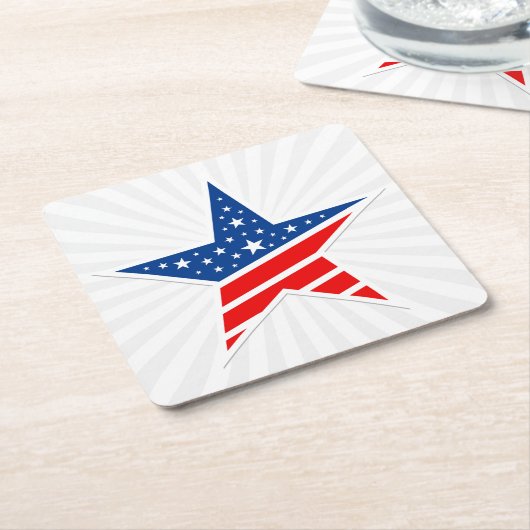 Onderzetter voor patriottisch papier Star-Drink (Schuin)