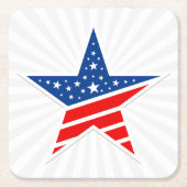 Onderzetter voor patriottisch papier Star-Drink (Voorkant)