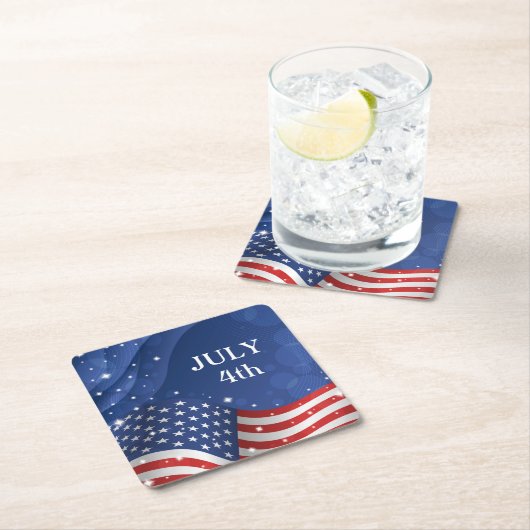 Onderzetter voor patriottische Drink van vlaggenpa (Insitu)