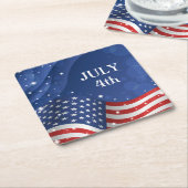 Onderzetter voor patriottische Drink van vlaggenpa (Schuin)