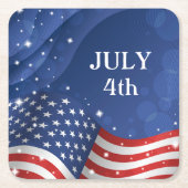 Onderzetter voor patriottische Drink van vlaggenpa (Voorkant)