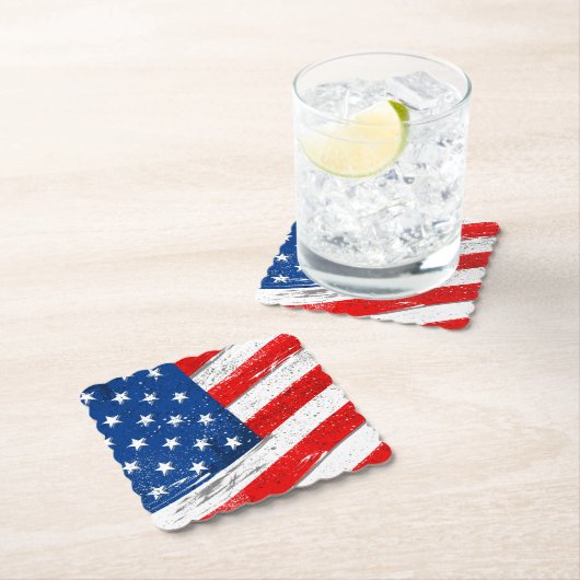 Onderzetter voor patriottische Drink van vlaggenpa (Insitu)