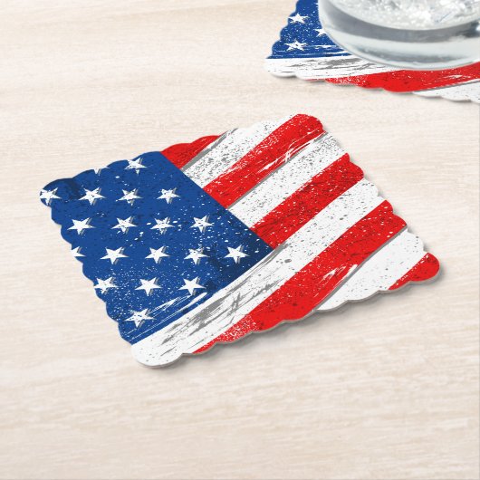 Onderzetter voor patriottische Drink van vlaggenpa (Gebogen)
