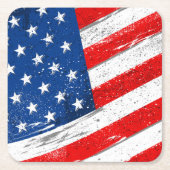 Onderzetter voor patriottische Drink van vlaggenpa (Voorkant)