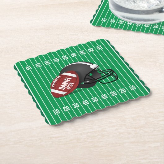 Onderzetter voor persoonlijke Football Ticket (Gebogen)