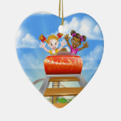 Onderzetter voor rolstoelrollen keramisch ornament (Rechts)