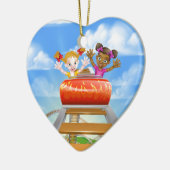 Onderzetter voor rolstoelrollen keramisch ornament (Links)