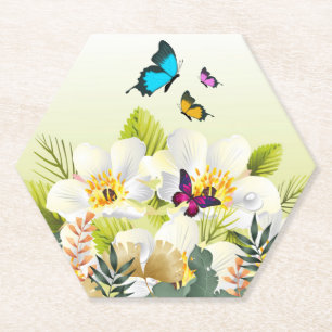 Onderzetter voor vlinderbloempapier