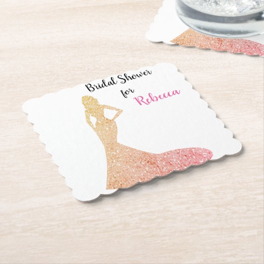 Onderzetter voor vrijgezellenfeest- en glanzend pa (Gebogen)