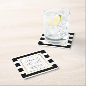 Onderzetter voor zwart en goudstaven bruiloft (Insitu)