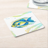 Onderzetter - Waterverf Serie: Angelfish (Schuin)