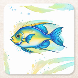 Onderzetter - Waterverf Serie: Angelfish