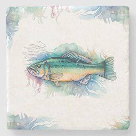 Onderzetter - Waterverf Serie: Bass