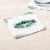 Onderzetter - Waterverf Serie: Bass (Schuin)