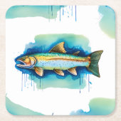 Onderzetter - Waterverf Serie: Forel/Zalm (Voorkant)