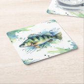 Onderzetter - Waterverf Serie: Perch (Schuin)